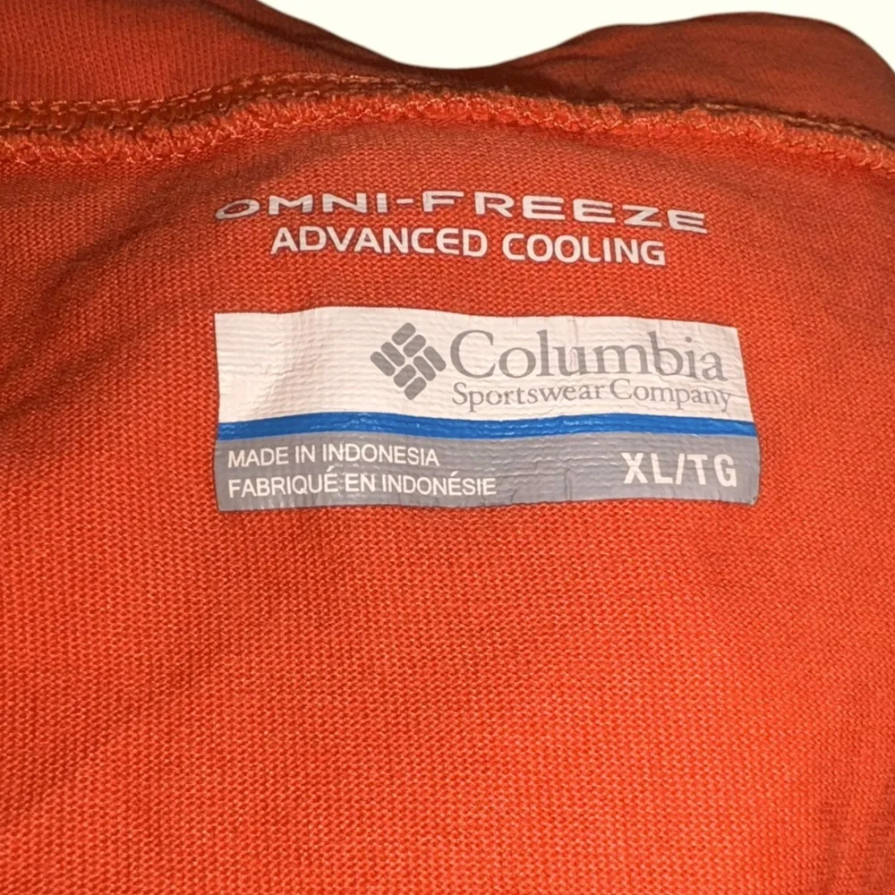 🌟 2for$30 Columbia Women Size XL Orange Cotton Short Sleeve Omni Free Shirt top - Picture 3 of 12